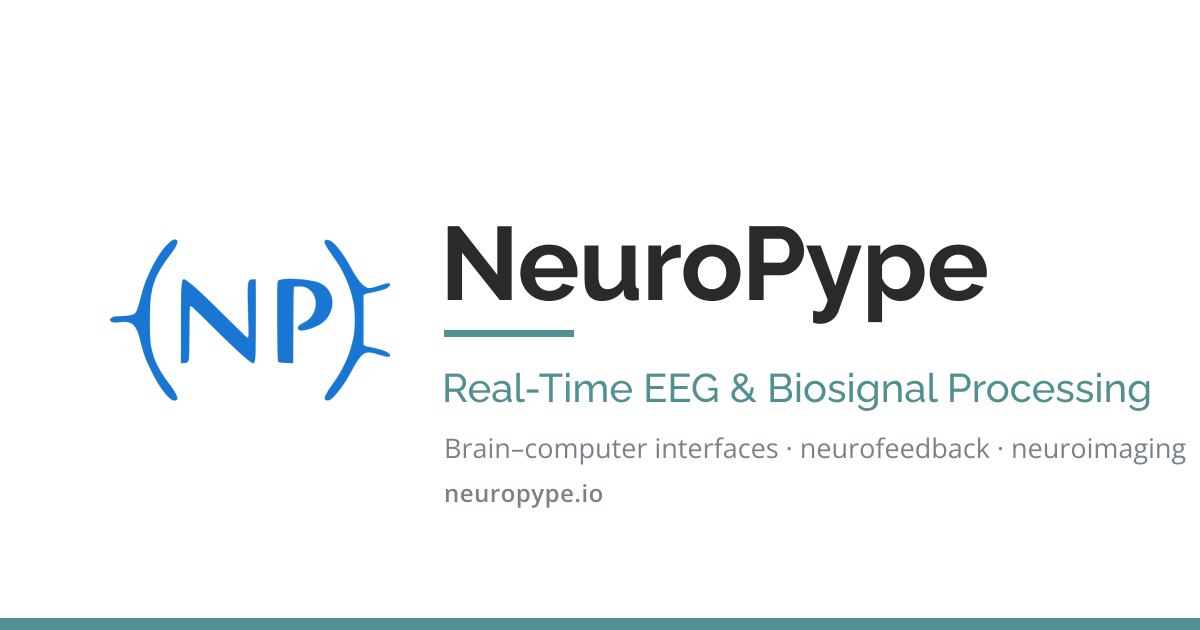 NeuroPype — Real-Time EEG & Biosignal Processing Platform